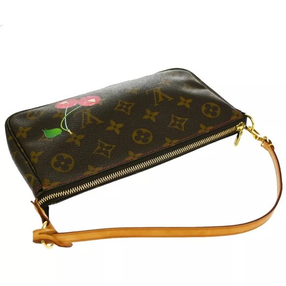LOUIS VUITTON Pochette Accessoires Hand Bag Monogram Cherry - Picture 6 of 14